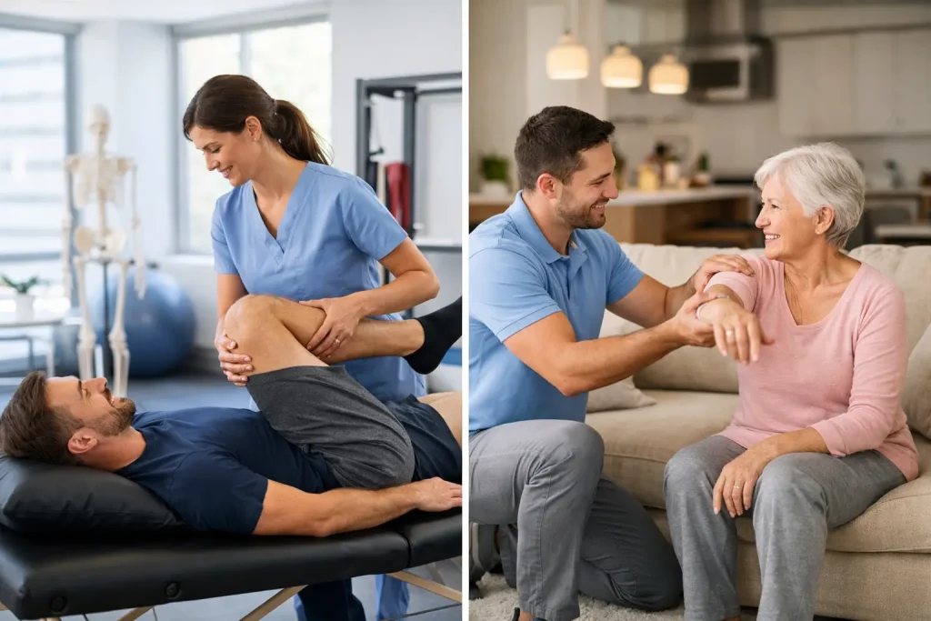 Clinic Physiotherapy or Home Visits?